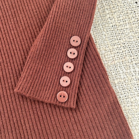 SHEIN  brown ribbed top Size XS - Picture 2 of 8